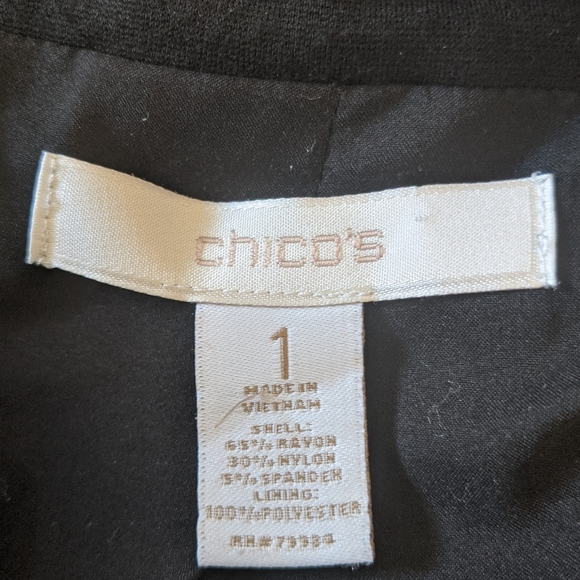 Chico's black blazer/jacket Size 1 - Picture 3 of 3